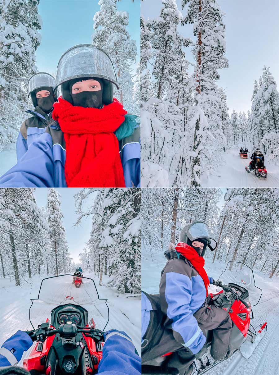 passeio de moto de neve na finlândia