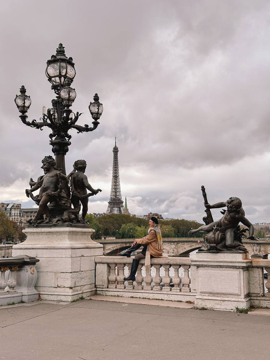 lugares para fazer fotos em paris com a torre eiffeil deisi remus PONT ALEXANDRE III
