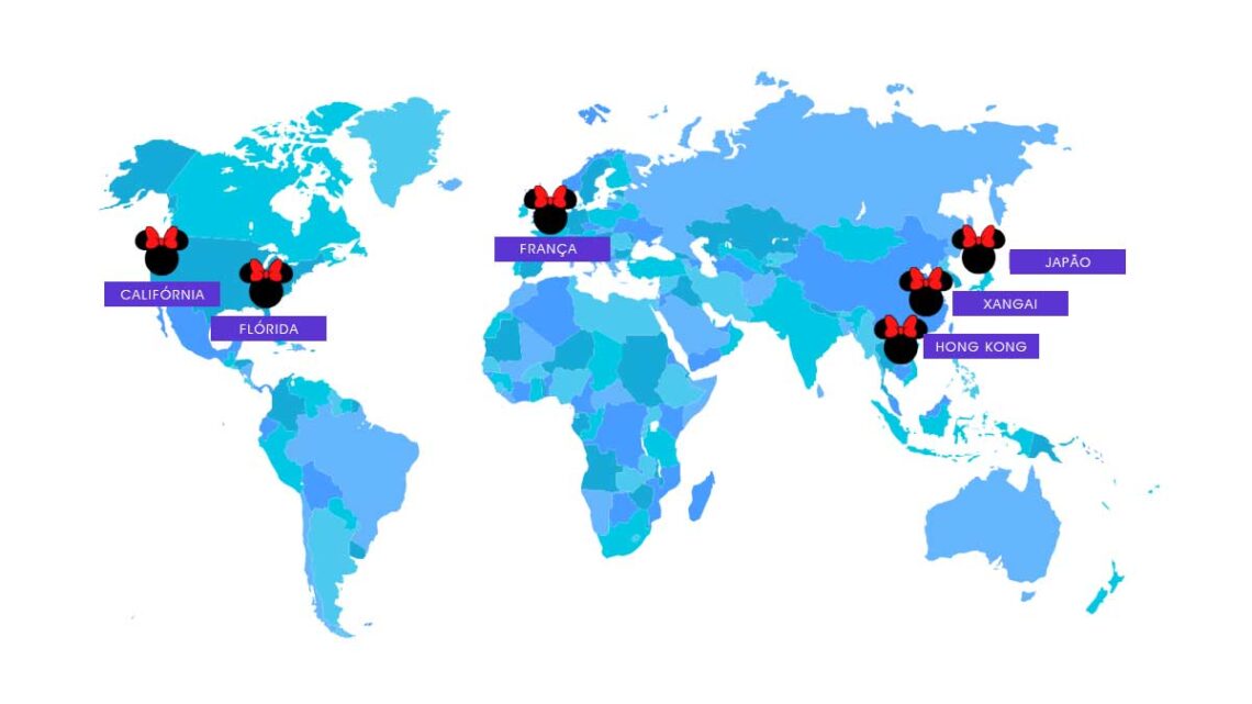 Quantos parques da Disney existem no mundo?